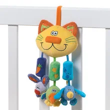 Игрушек! Супер милый Кот кукла мягкий ветряной колокольчик красочные детские плюшевые игрушки расслабить игрушка кровать повесить с тремя животными 1 шт
