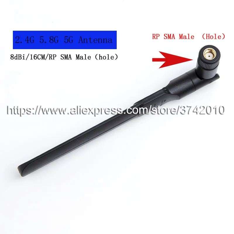 

High Gain 8dBi Omni directional 2.4G 5.8G 5G Wifi antenna for Wireless Router RP SMA Male 16CM