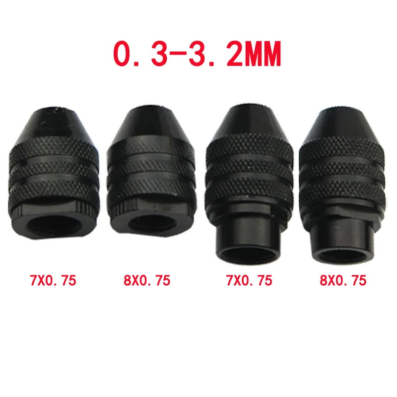 

7/8x0.75/0.3-3.2mm wood lathe chuck Clamping range Driver Tool Accessories Keyless Adapter Impact Hex Shank Drill Chuck