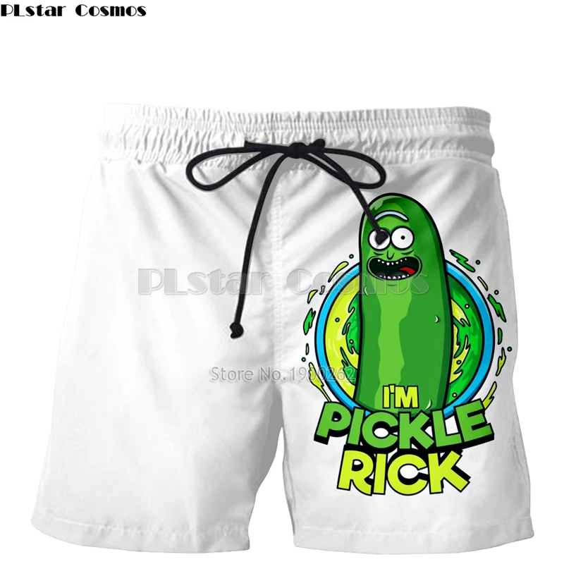 Plstar Космос Рик и Морти Harajuku унисекс шорты мультфильм 3D печать Fun Короткие штаны мужские для женщин; Большие размеры 5XL