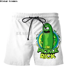 Plstar Космос Рик и Морти Harajuku унисекс шорты мультфильм 3D печать Fun Короткие штаны мужские для женщин; Большие размеры 5XL
