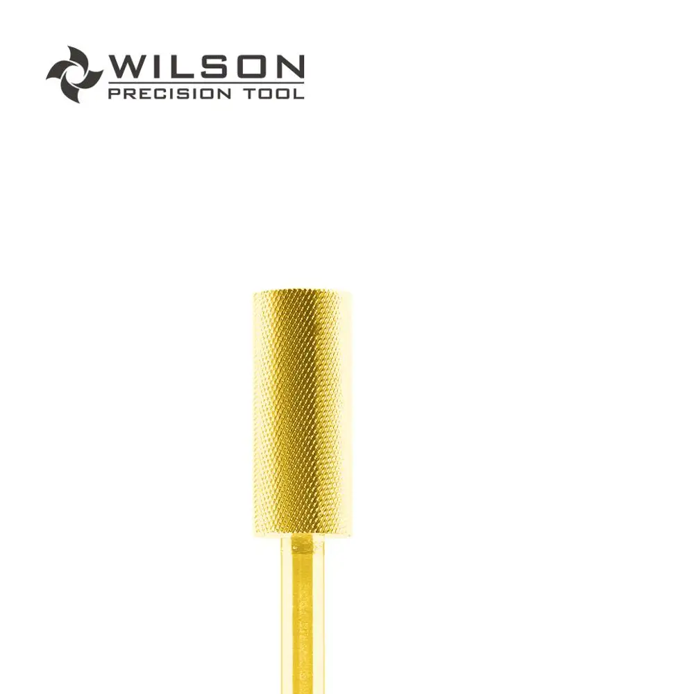 Небольшое сверло в виде бочонка-двойное тонкое(XXF)-золото/серебро-твердосплавное сверло WILSON для ногтей - Цвет: Золотой