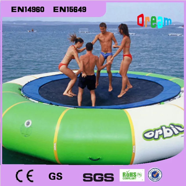 Cheap Free Shipping  (Come With 1 Blower) Diameter 4m Inflatable Water Trampoline/Water Jumping Bed/Jumping Trampoline