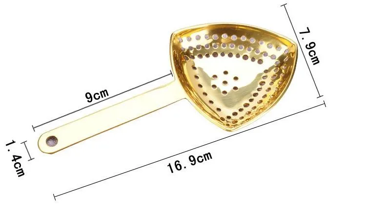 Кухонная барная посуда, барные инструменты, нержавеющая сталь, позолоченное серебро, фильтр для коктейля, льда, ложка, барные фильтры