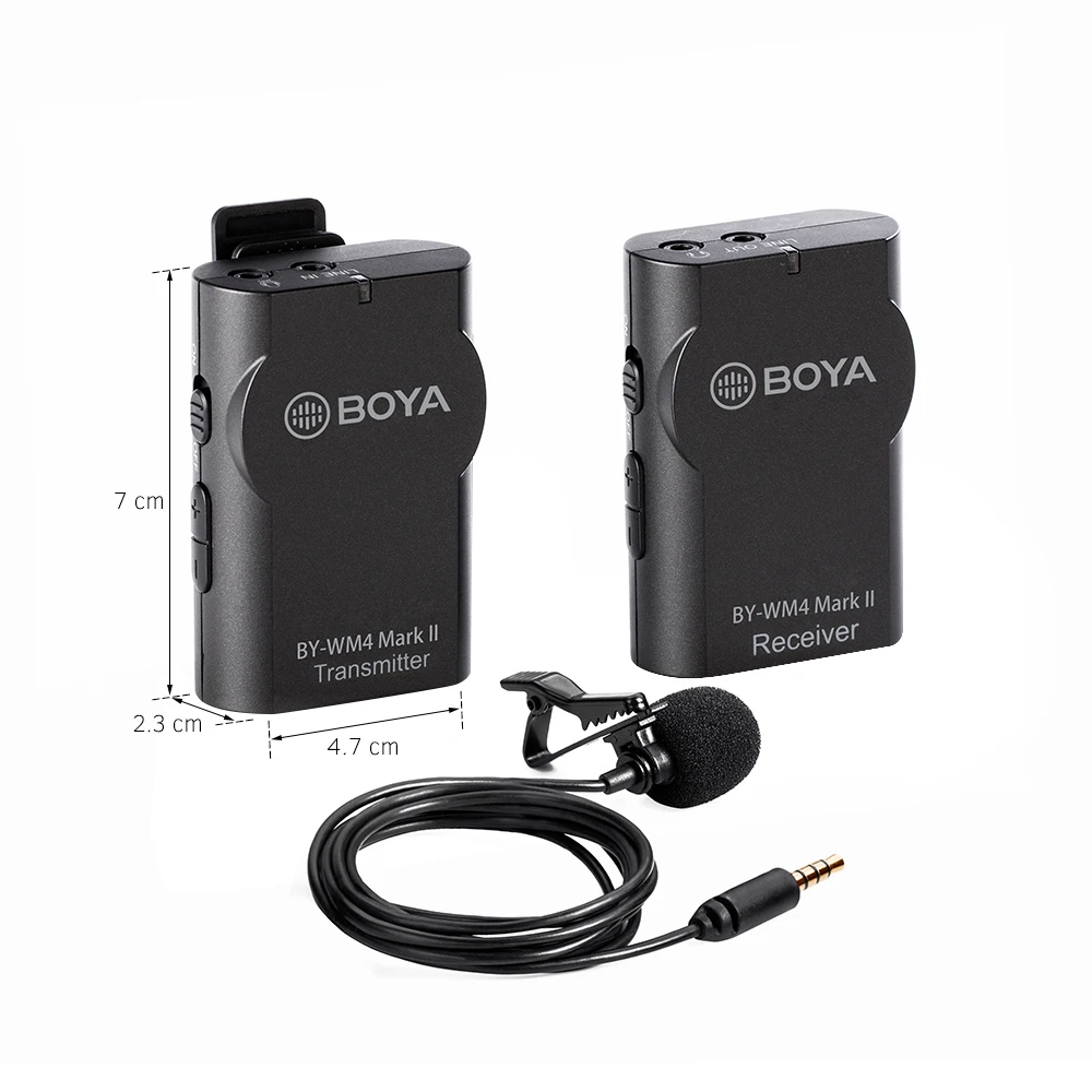 Boya портативный 2,4g беспроводной Студийный микрофон для караоке для Dslr камеры видеокамеры смартфона для компьютера, Жесткий Чехол