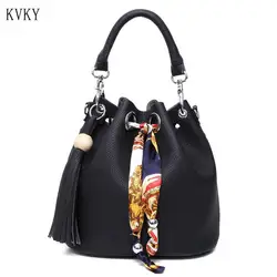 KVKY 2018 Лидер продаж Drawstring сумка-мешок с бахромой Crossbody Курьерские сумки Для женщин сумка Сумки