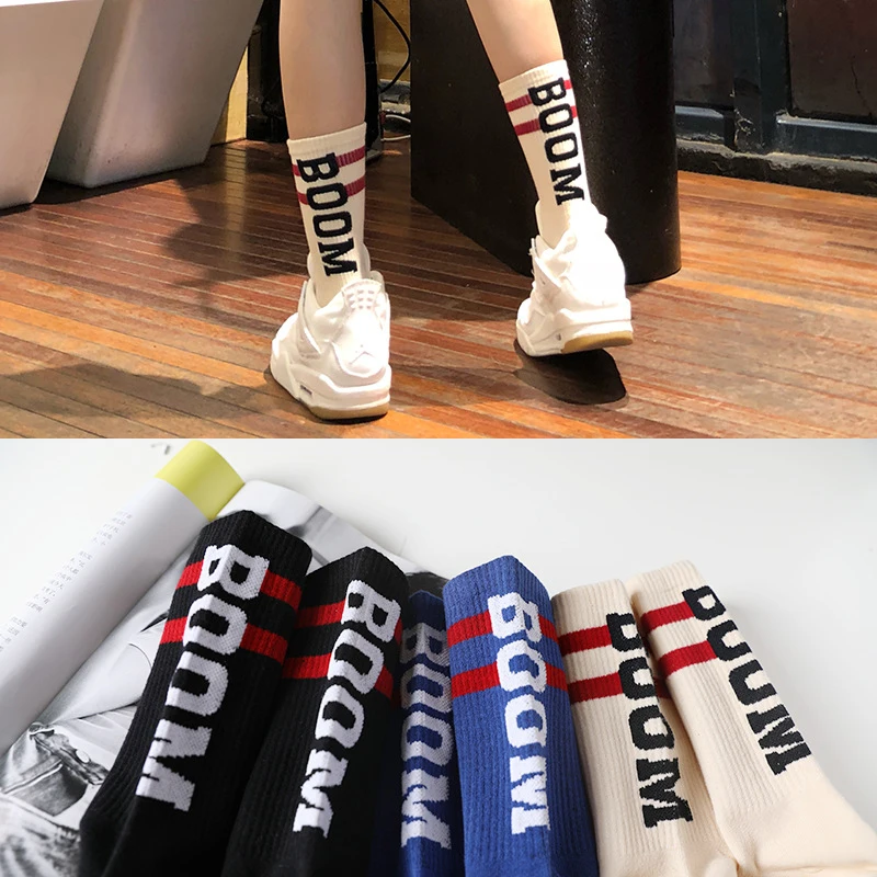 

Autumn And Winter Tide Brand Tube Socks Europe And The United States Street Hip Hop Skateboard Socks Personality Sports Socks