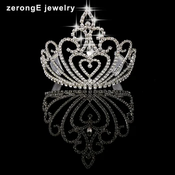 

zerongE jewelry free shipping luxury hair accessory peacock crown for wedding dress hairwear dance women wedding jewelry gift