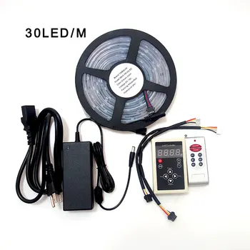 

5M Dream Color RGB SMD5050 30LEDS/M Waterproof LED Strip + 133 Color Change Remote Controller+3A Power S