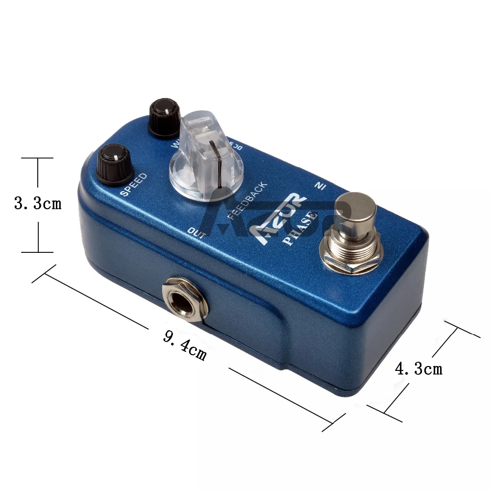 Азор AP-301 этапа мини гитарная педаль Алюминий сплав байпасс эффект Аксессуары для гитары азор фазы для езды на велосипеде из чистого аналоговый