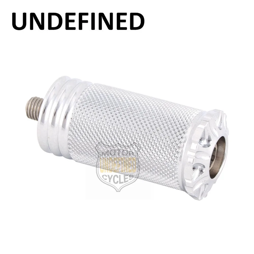 Chrome Motorcycle Shifter Peg Knurled Burst Cnc Shift Pegs Cover For