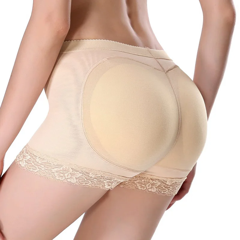Women's Lace Seamless Butt Lifter Padded Panties Enhancer Underwear