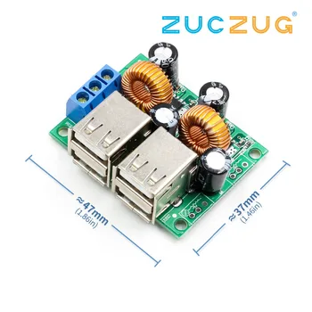 

Multifunctional 4USB Car Cigarette Lighter Power Converter Buck Module 4 USB Ports DC Charger Module For Smartphones