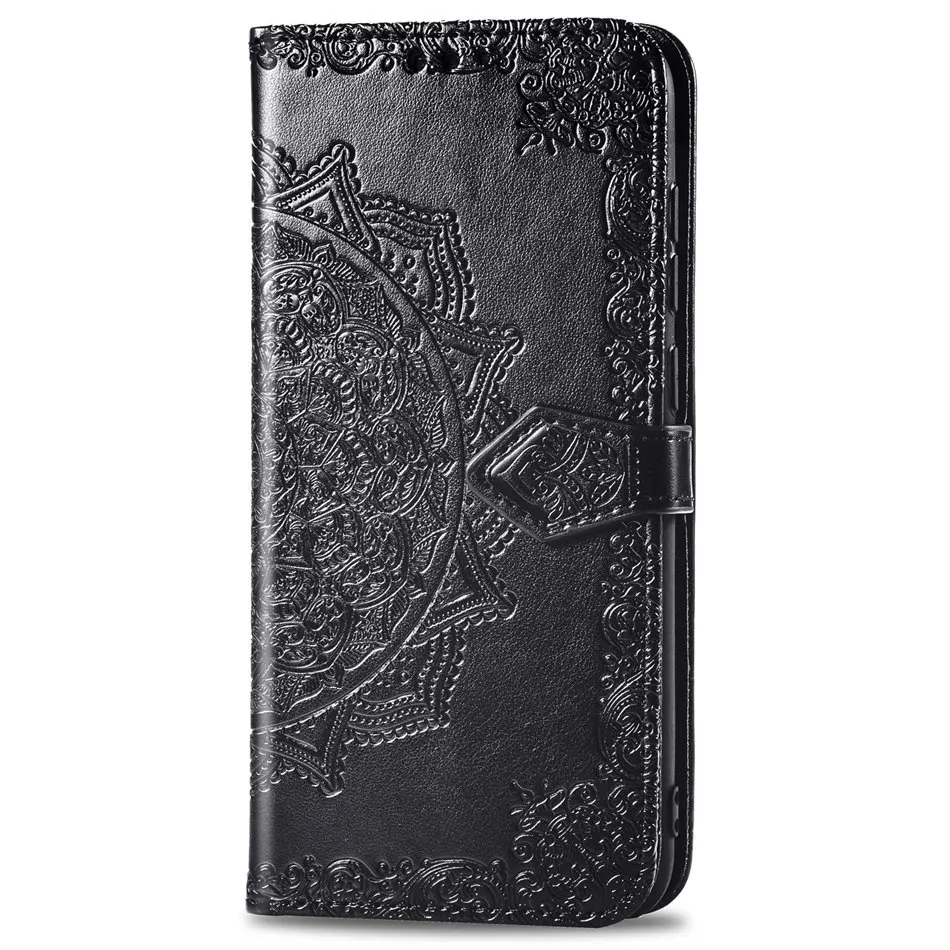 Black Ретро Чехол Для samsung Galaxy A10 A30 A40 A50 A70 S10E S10 S9 S8 S7 A6 A7 A8 A9 J4 J6 плюс тиснение Мандала крышка DP05Z - Цвет: Black