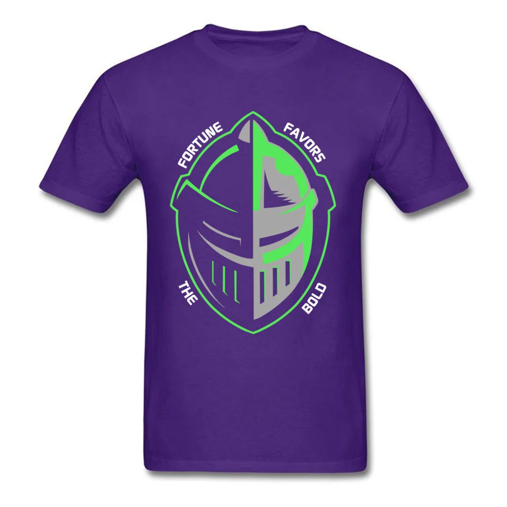 Fortune Favors The Bold 100% Cotton T-shirts for Men Short Sleeve Tops Tees Coupons NEW YEAR DAY Crewneck Tops T Shirt Normal Fortune Favors The Bold purple