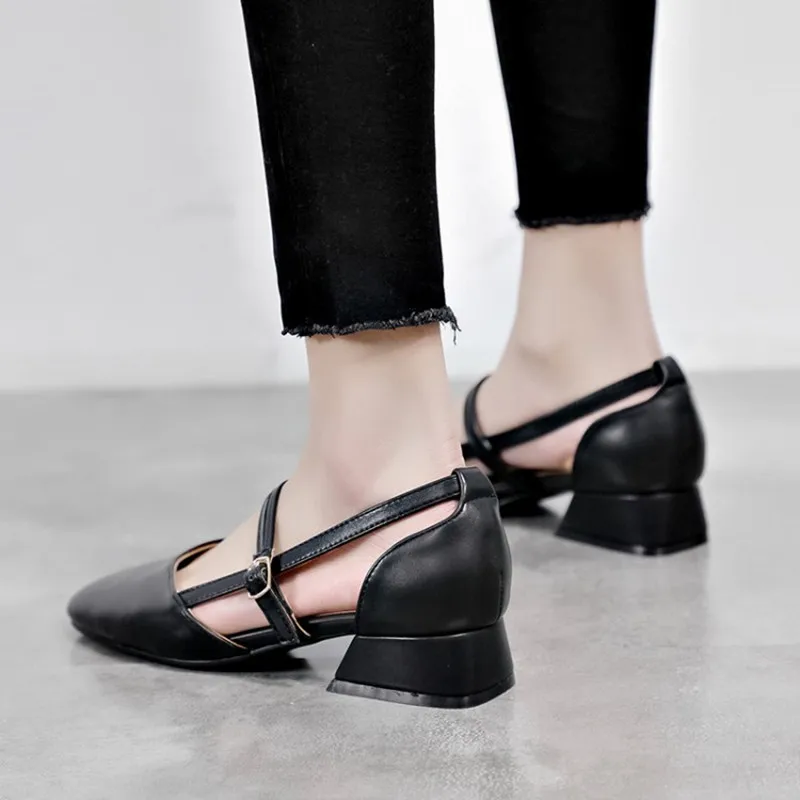 Zapatos De Mujer сандалии гладиаторы женские слипоны на квадратном каблуке Летние