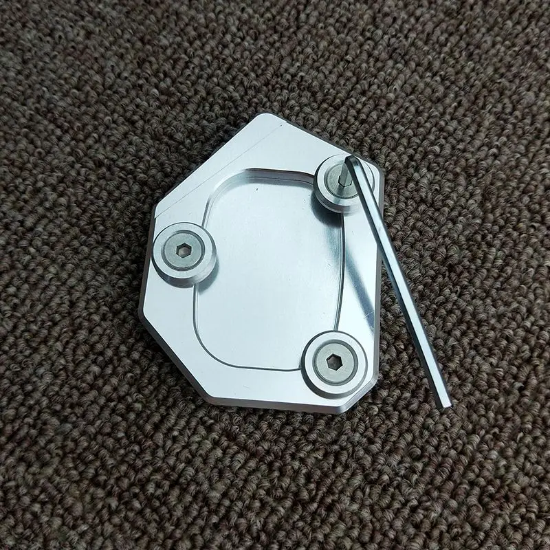 For Honda NC700S NC700X NC700 Integra CBR500R Kickstand Sidestand Extension Plate Pad Aluminum Alloy Motorcycle Sidestand - Цвет: Silver