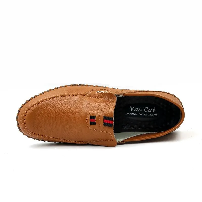 Бренд VANCAT, размер 38-47, модные брендовые мужские мокасины ручной работы из натуральной кожи на плоской подошве мужские мокасины из мягкой кожи мужская обувь высокого качества