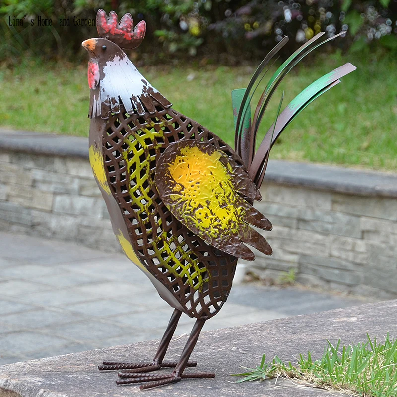 

rustic vintage handmade cock decorative metal craft