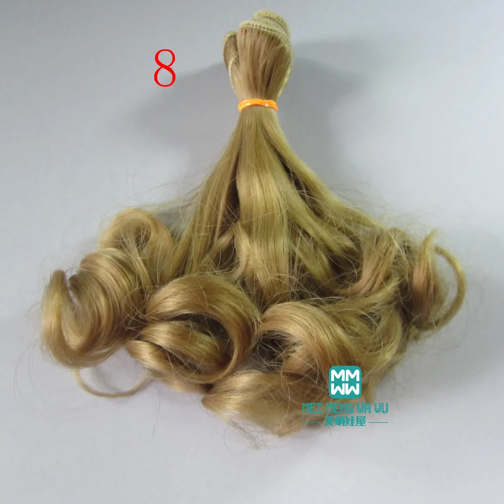 1 шт. 15 см и 25 груша кудри bjd волосы для куклы 1/3 1/4 BJD парики черный серый темно