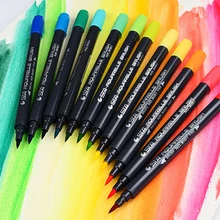 Sta 12 цветов художественная каллиграфия ручка набор акварель эскиз Маркеры Ручка для краски манга анимация дизайн художника поставки студент подарок