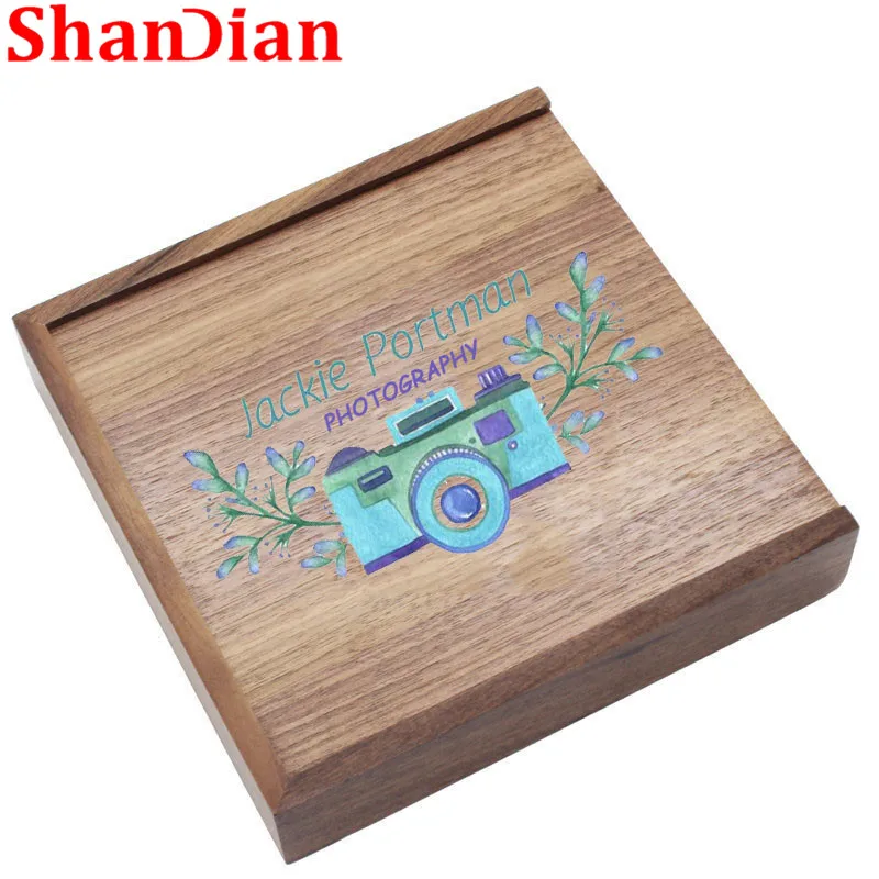 SHANDIAN деревянный фотоальбом Большой овальный usb + коробка флэш накопитель U диск