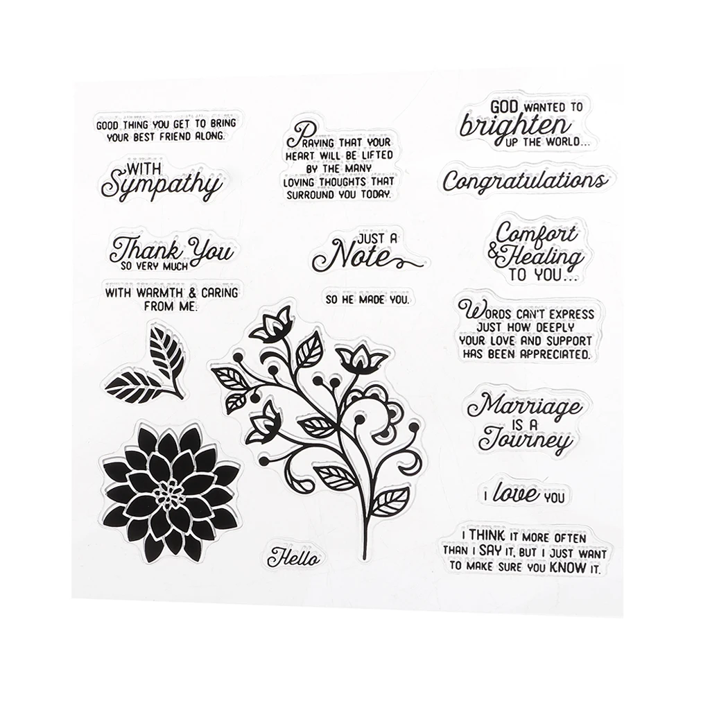 Many Style Butterfly Flower Best Wishes Clear Rubber Stamps for Card Making Decoration Scrapbooking Photo Album Diary