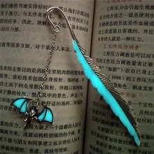 Винтаж Bookmarks для книг светящаяся летучая мышь Закладка Read Maker Закладка-перо канцелярские принадлежности