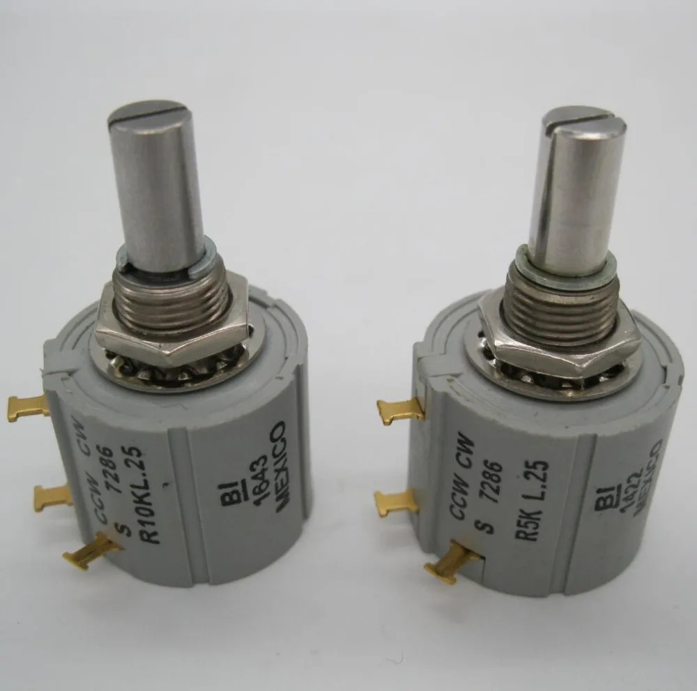 Многооборотный потенциометр 10 колец раньше CCW CW S 7286 R1K L.25 BI Мексика 2 Вт