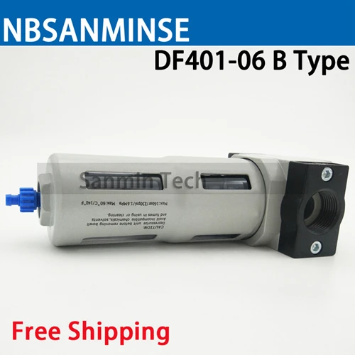 NBSANMINSE M5 1/8 1/4 3/8 1/2 3/4 1 OC DC DF 200 воздушный фильтр воздушный компрессор фильтр Регулятор лубрикатора автоматический слив Sanmin