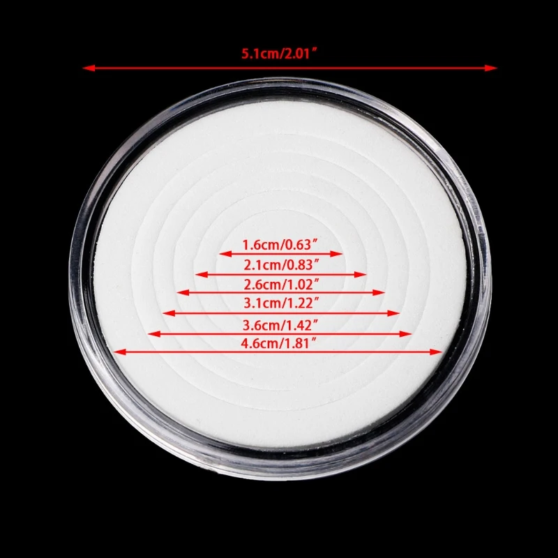 5 Sizes Pad Ring 16-46mm Plastic Coin Holder Capsule Storage Case Display Box