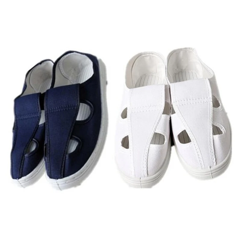 Anti static Shoes Canvas Four Holes Breathable Anti piercing Dust free