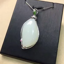 S925 Золото Серебро мозаика и tian yu кулон из Синьцзян Wada белый yu запасами ивовых деревьев кулон хорошие аксессуары