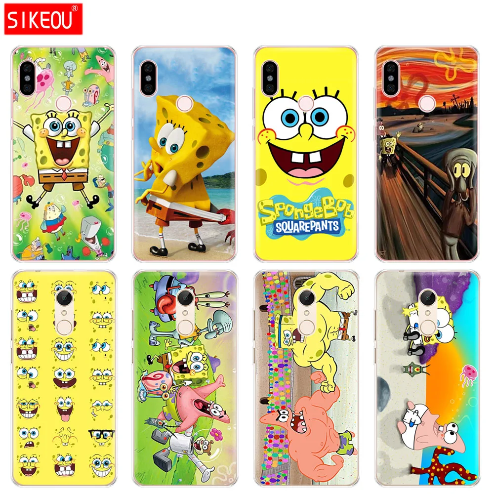 

Silicone Cover phone Case for Xiaomi redmi 5 4 1 1s 2 3 3s pro PLUS redmi note 4 4X 4A 5A SpongeBob SquarePants Sponge Bob