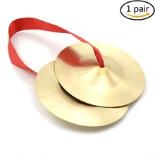 1 пара 9 см мини из металла тарелки музыкальные игрушки Медь тарелки