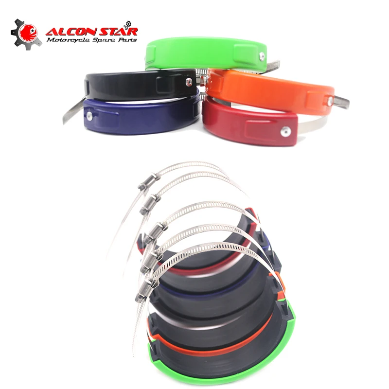

Alconstar Motorcycle Accessories Universal Fit 100MM-140MM Oval Exhaust Protector Can Cover For Yamaha Honda KTM Suziki