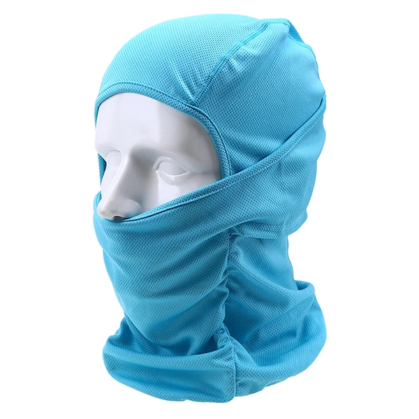 POSSBAY Men Motorcycle Full Face Mask Balaclava Motorcycle Neck Warmer Winter Motorbike Cycling Ski Anti-UV Windproof Mask Women - Цвет: Небесно-голубой