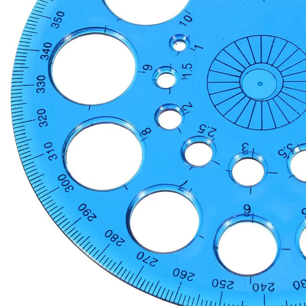 Угловой шаблон для измерений 2 шт углоизмерительный линейка Канцтовары полный круг транспортир пластик 360 градусов