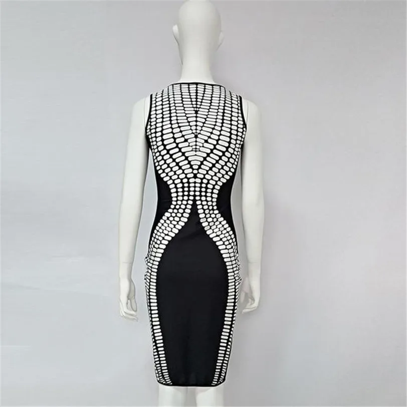 2018 Summer Dress Women Sleeveless Bandage Dress Mini Robe Femme Sexy Bodycon Party Dress Beach Casual Vestidos Wholesale noFB6 (2)