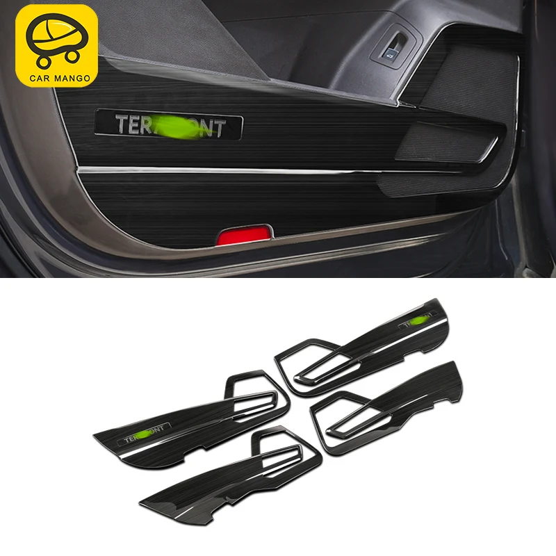 

CARMANGO For Volkswagen 2018 2017 ATLAS Stainless Steel Door Anti-kick Pad