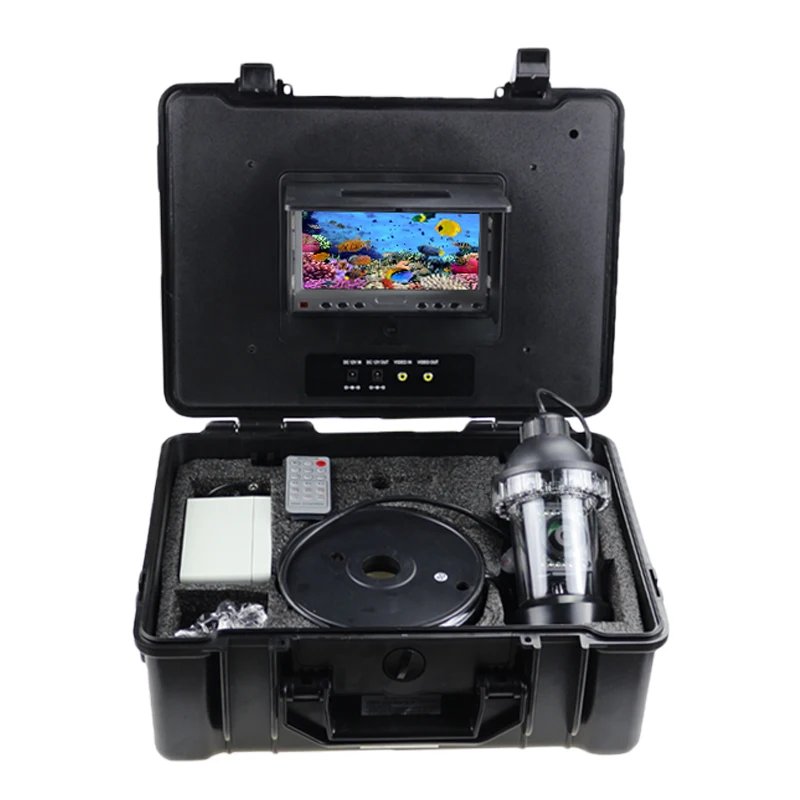 

Erchang Underwater Video Fish Finder With 360 Degree View Remote Control Underwater Rotating Fishing Camera 7" TFT LCD Screen