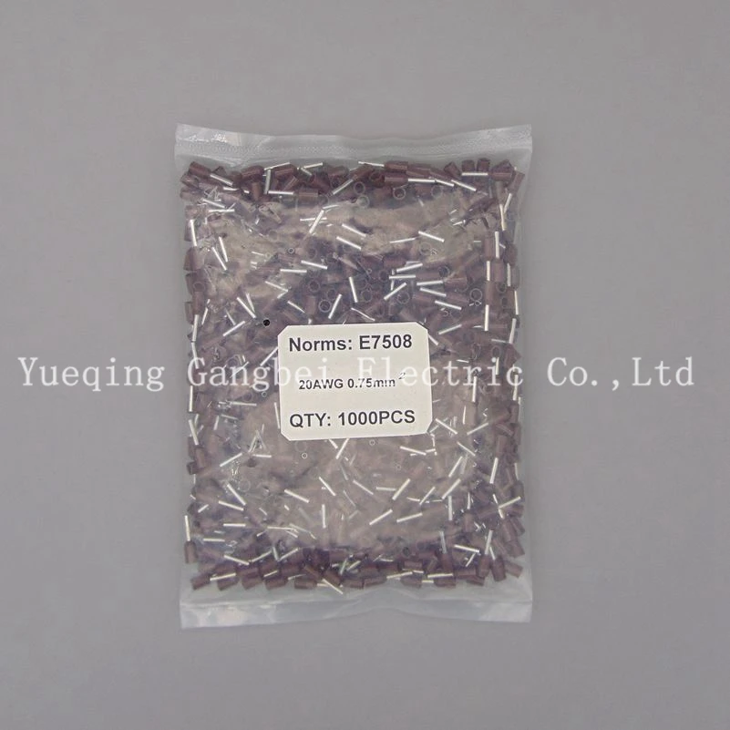 E7508 brown Wire Copper Crimp Connector Insulated Cord Pin End Terminal