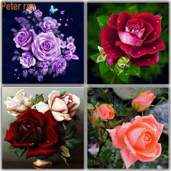 

Diamond Embroidery Flower Diy Diamond Painting Beautiful rose 5d Round\Square icon Diamond Mosaic Rhinestone Picture Home Decor