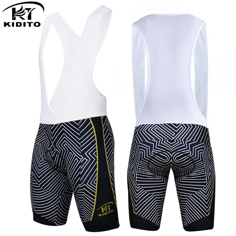 

KIDITOKT pro team road cycling bibs shorts men's 3d gel padded coolmax unisex cycling bibs knicks size XXS to 5XL mtb shorts