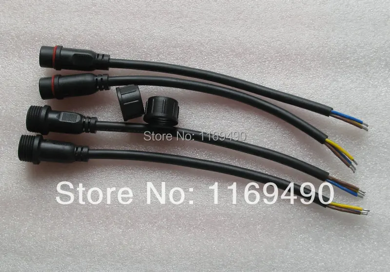 5 sets / pairs outdoor LED light strips 3 pins Male and Female cord