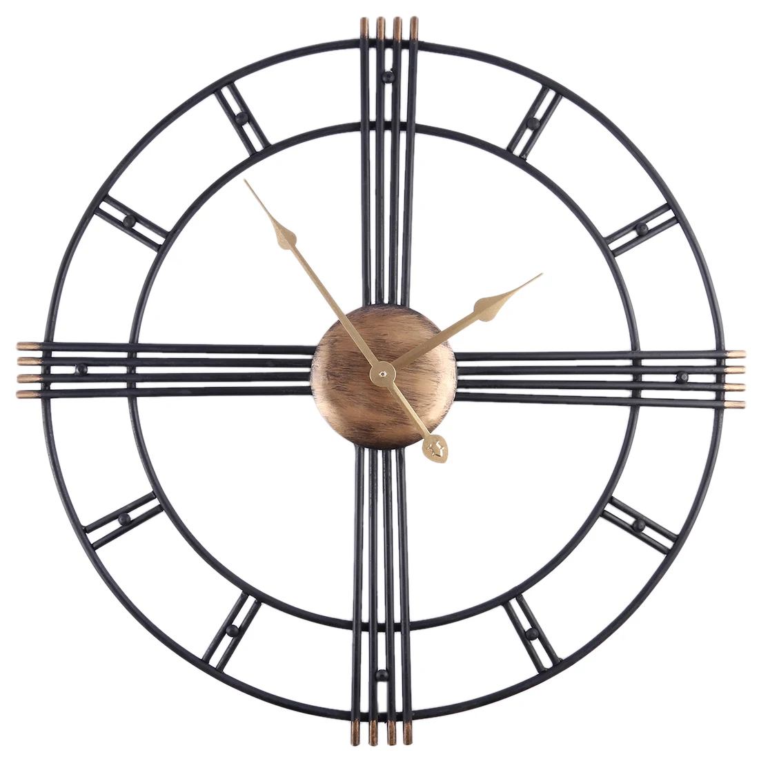 

50cm Retro Iron Art Antiquing Mute Wall Clocks Home Office Decor Silent Wall Clock Quartz Watch Wall Clock Modern Design