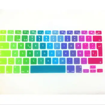

Spanish Language UK EU Silicone Keyboard Cover Skin Protector For Apple MacBook Pro air 13 15 17 For Mac book Retina 13" 15" 17"