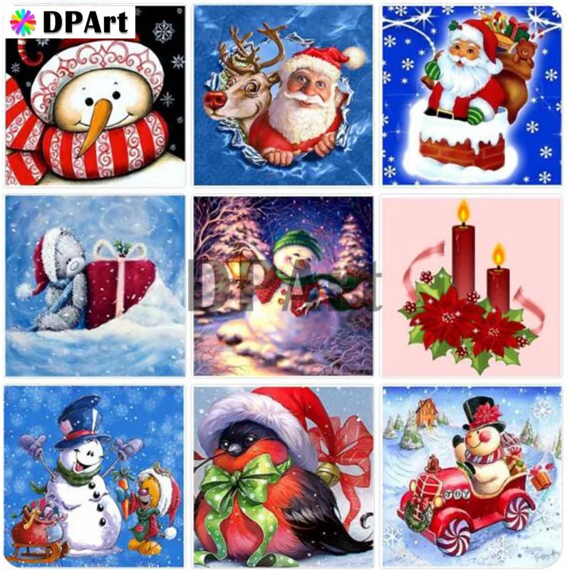 

Daimond Painting 5D Full Square/Round Drill Gift Christmas Cards Santa Claus Diamond Rhinestone Crystal Cross Stitch Mosaic M968
