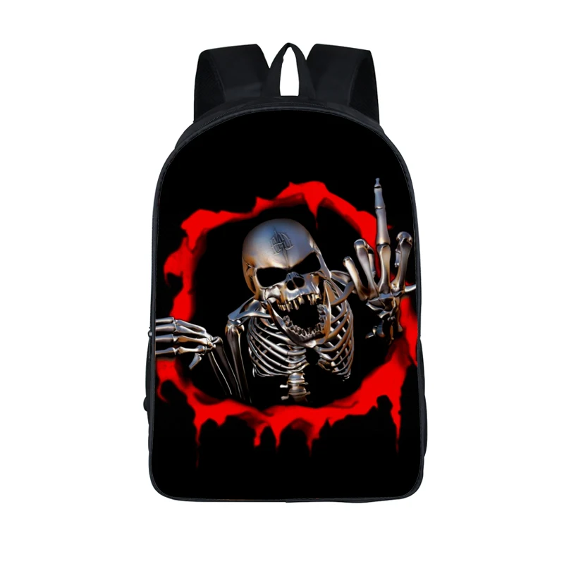 Крутой рюкзак Grim Reaper для мужчин и женщин, рюкзак Azrael Skull, рюкзак для детей, школьные сумки для подростков, девочек, мальчиков, рок рюкзаки - Цвет: 16 YD31