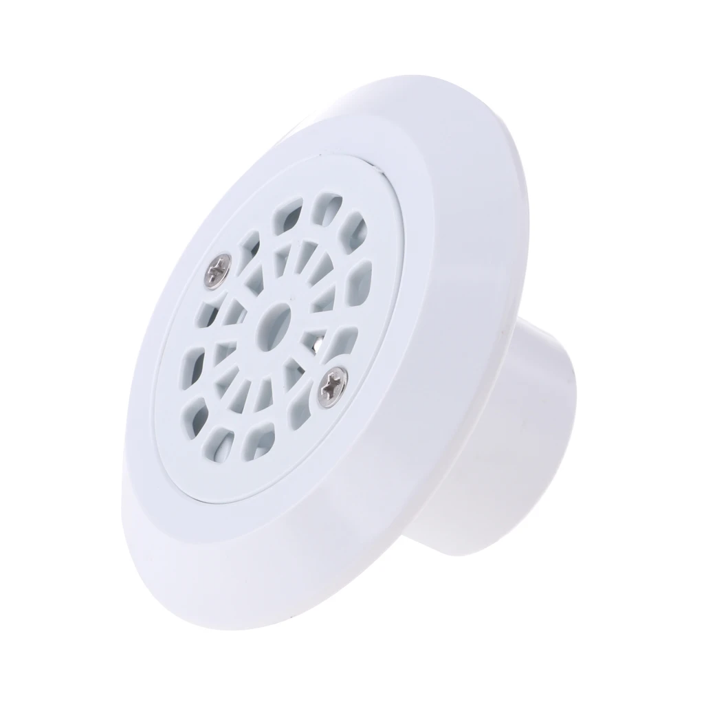 Replacement Round ABS Plastic Swimming Pool Drainer Water Outlet - White Diameter 104mm 44mm